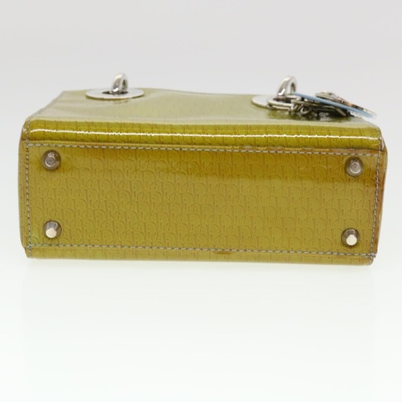 Christian Dior Lady Dior Patent Leather Trotter Embossed Bag with Strap and Card - Picture 7 of 16